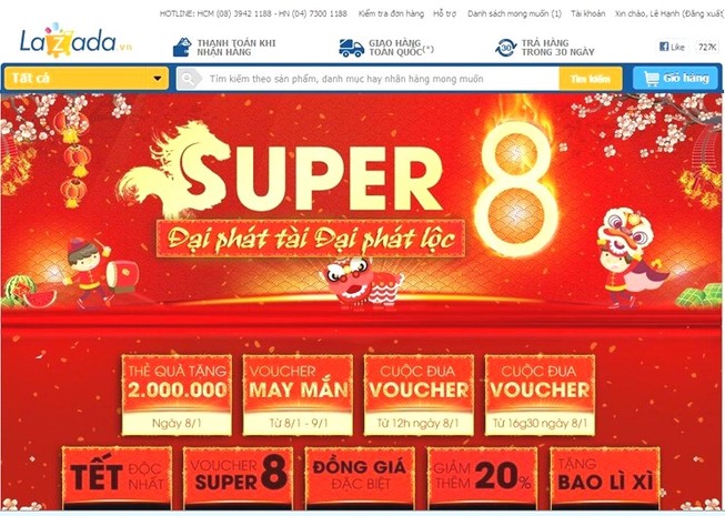 "Đại phát tài, đại phát lộc" cho năm mới với Lazada.vn