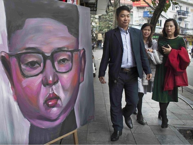 Thích thú bộ tranh Kim Jong-un và Donald Trump