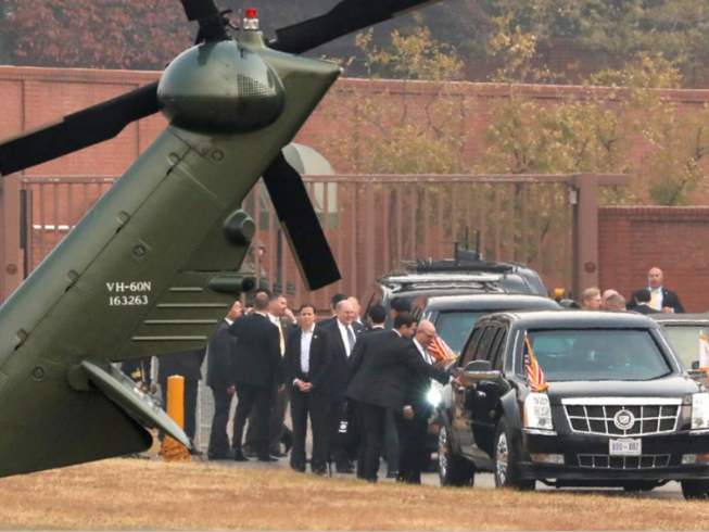 Ông Trump không đến DMZ gần Triều Tiên vì sương mù