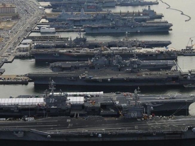 6 tàu sân bay ở Bờ Đông Mỹ tập trung về cảng Norfolk-Virginia