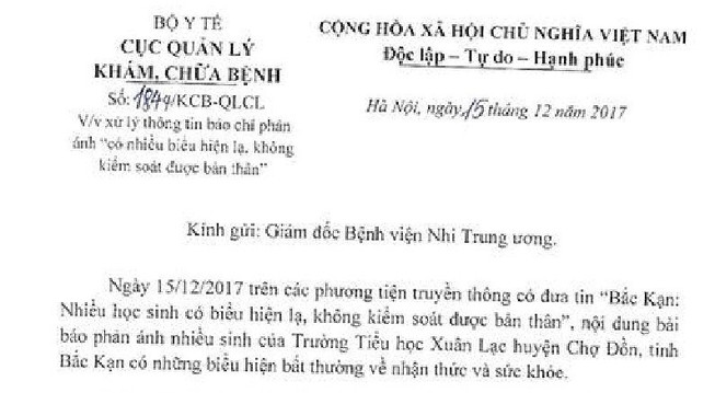 Học sinh mắc bệnh lạ: Ngất, hung dữ bất thường