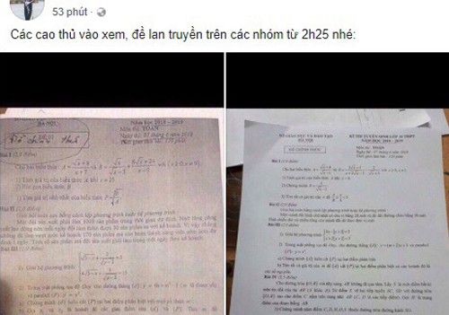 Vụ lộ đề thi văn, toán lớp 10: Giáo viên chụp gửi ra ngoài?