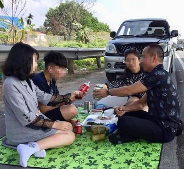 Sẽ xử phạt vụ gia đình dừng xe trên cao tốc để mở tiệc