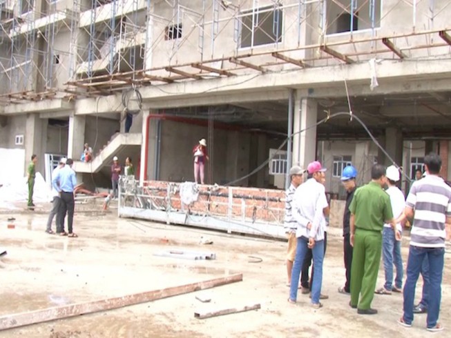 Trượt chân ở công trình bệnh viện, 1 công nhân tử vong