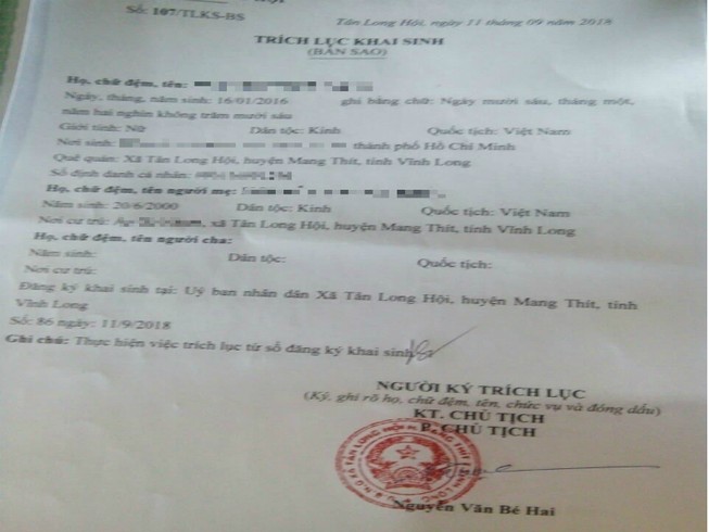 Nghi vấn thiếu nữ 15 tuổi bị xâm hại đến sinh con