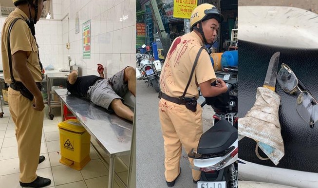 CSGT xông vào giải cứu người bị đâm nguy kịch