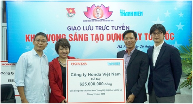 Honda Việt Nam chia sẻ khó khăn đồng bào Nam Trung Bộ