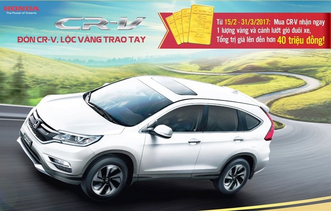 Mua Honda CR-V, nhận lượng vàng bốn số 9