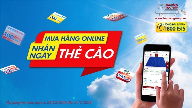 Hoa Sen: Mua hàng online - Nhận ngay thẻ cào