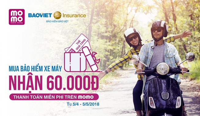 Bảo hiểm Bảo Việt bán bảo hiểm xe máy qua ví Momo