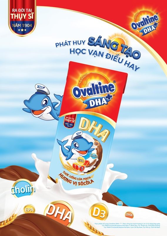 Ovaltine, sản phẩm ca cao lúa mạch có chứa DHA