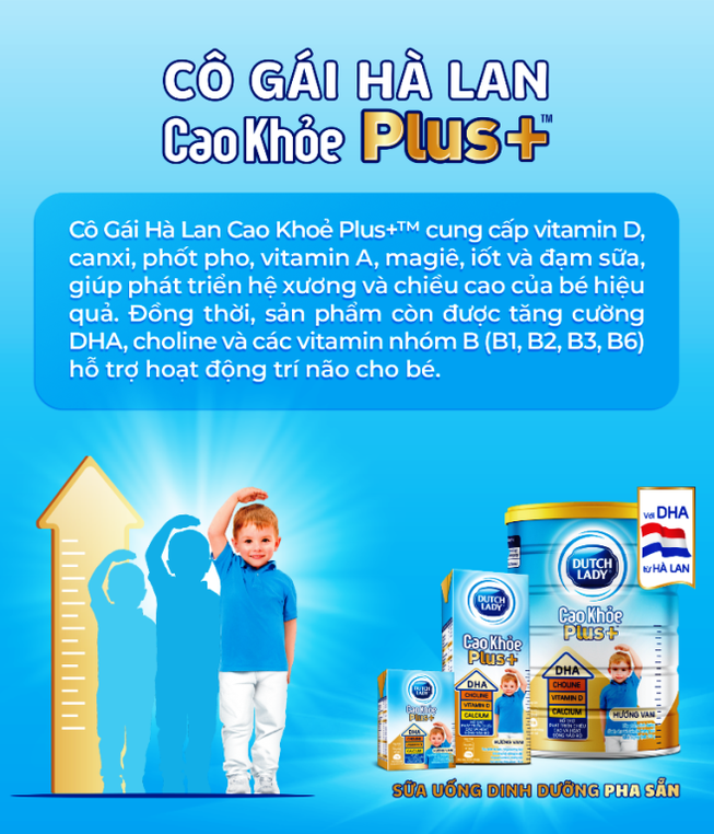 Ra mắt sản phẩm 'Cô Gái Hà Lan cao khỏe Plus+' mới