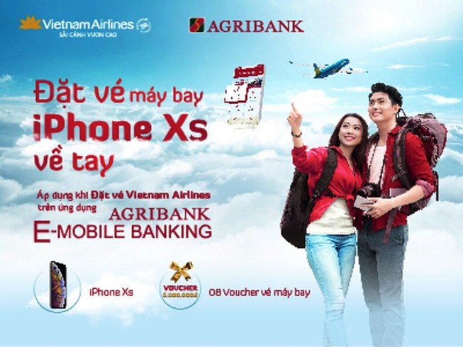 Agribank E-Mobile Banking: “Đặt vé máy bay - iPhone Xs về tay”
