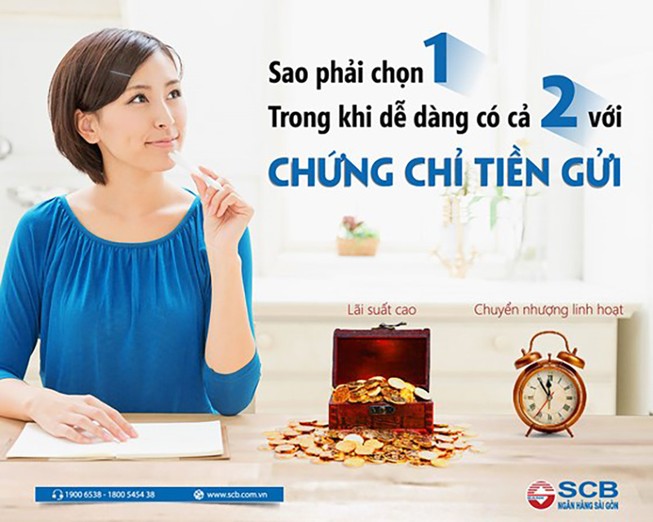 Chứng chỉ tiền gửi SCB nhận được các giải thưởng uy tín
