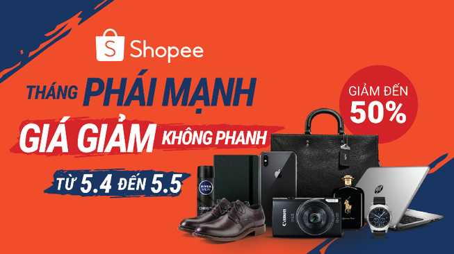 Shopee ưu đãi đến 50% cho phái mạnh