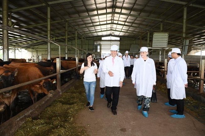 Sữa Cô gái Hà Lan đón tiếp Thứ trưởng Hà Lan đến thăm