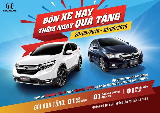 Honda khuyến mãi 'Đón xe hay, thêm ngay quà tặng'