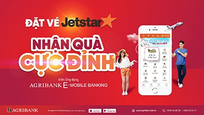 Nhận quà khi đặt vé Jetstar bằng Agribank E-Mobile Banking