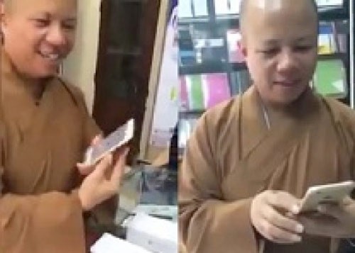 Xử nghiêm nhà sư 'sờ iPhone 6 lấy lộc cho cửa hàng'