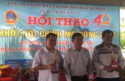 TP.HCM: Tòa án các quận tổ chức hội thao khối Nội chính mở rộng