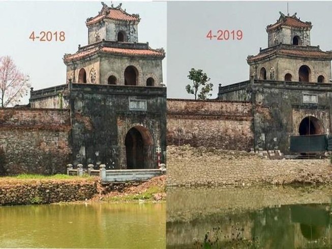 Đoạn bờ kè thành hào Huế bị 'phá nát' sẽ xử lý thế nào?