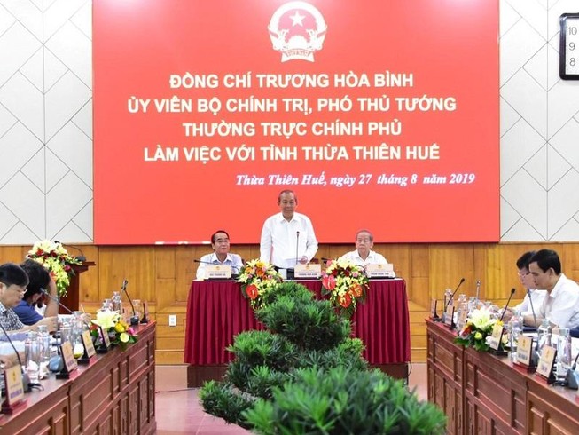 Phó Thủ tướng Trương Hòa Bình làm việc với Thừa Thiên-Huế