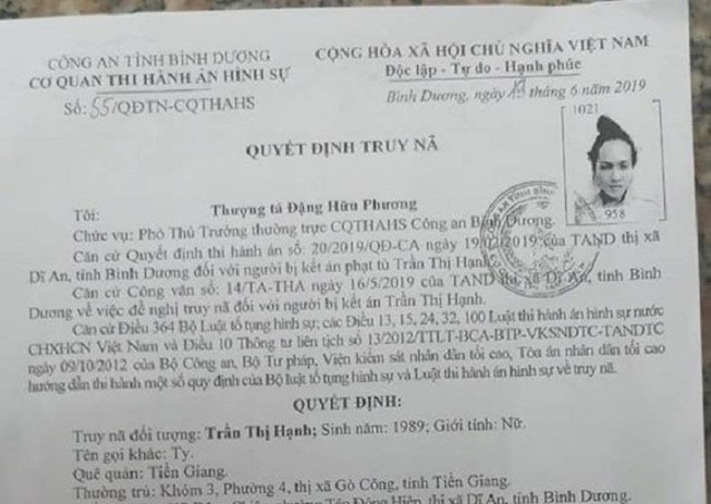Bỏ trốn sau khi hưởng án treo nhờ đang có con nhỏ