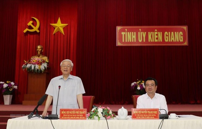 Tổng bí thư, Chủ tịch nước thăm và làm việc tại Kiên Giang