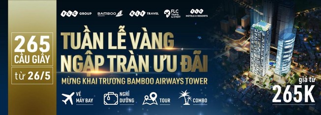 Tour du lịch 800 nghìn mừng khai trương Bamboo Airways Tower