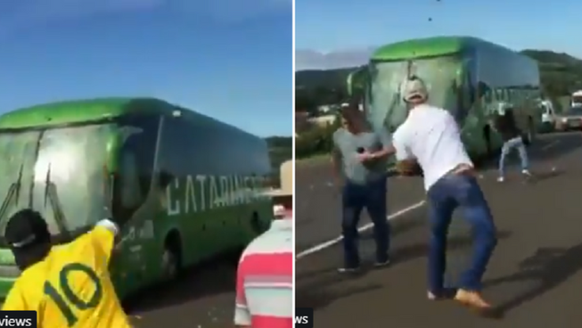Tuyển Brazil trở về trong cơn 'mưa đá' từ người hâm mộ