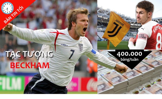 Beckham được tạc tượng, Ramsey đến Juventus nhận lương ‘khủng’