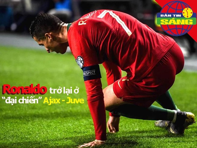 Ronaldo trở lại 'đại chiến' Ajax - Juve, Arsenal bán tháo Ozil