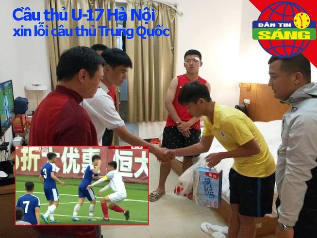 Cầu thủ U-17 Hà Nội hối hận vì đánh đối thủ rách mí mắt