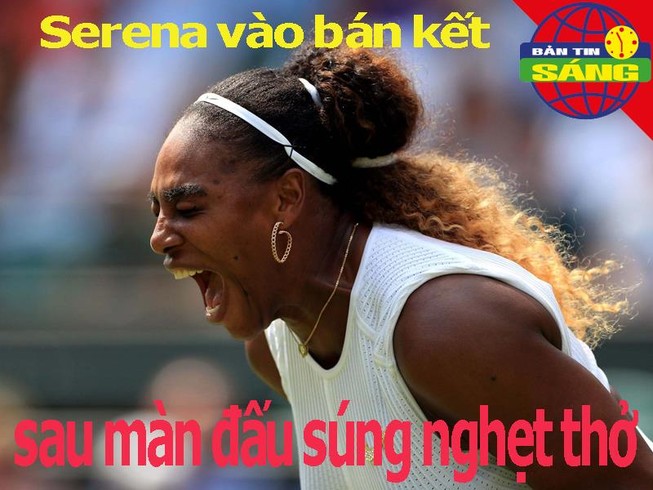Serena vào bán kết Wimbledon sau màn đấu súng nghẹt thở