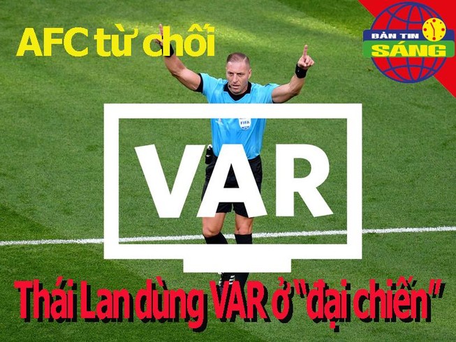 AFC từ chối cho Thái Lan dùng VAR ở 'đại chiến' gặp Việt Nam