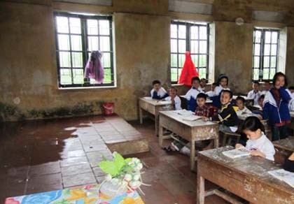 Trường xuống cấp, gần 800 học sinh nơm nớp lo sợ