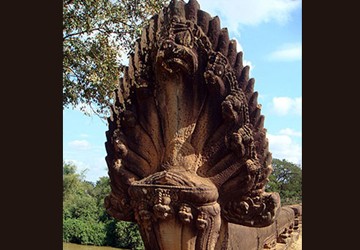 Bí ẩn ít biết về rắn thần 9 đầu khổng lồ ở chùa Khmer