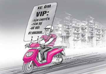 Nghề xe ôm “Vip”