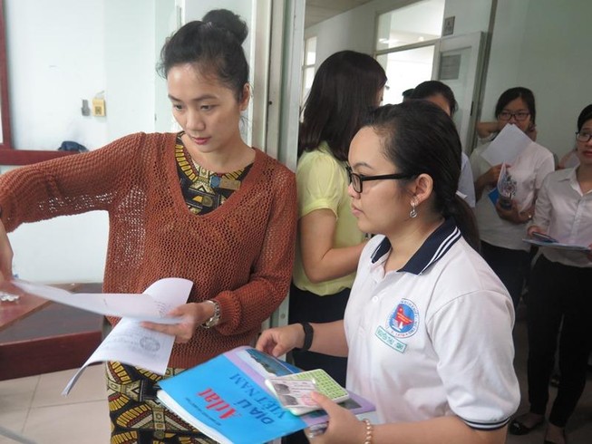 Thí sinh thi đánh giá năng lực đợt 1 của ĐH Quốc gia TP.HCM (ảnh. PA)