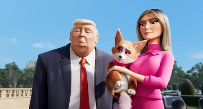 Hình ảnh Tổng thống Trump bất ngờ xuất hiện trong phim rạp