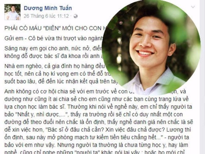 Tâm thư bác sĩ 9x gửi cô gái vừa thi trượt ngành y