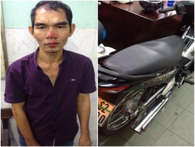 'Siêu trộm' tông vào gốc cây khi trinh sát truy đuổi