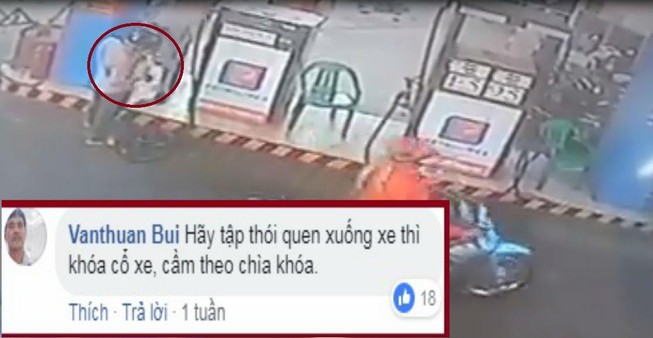 Clip mất xe trong vòng vài giây tại trạm xăng