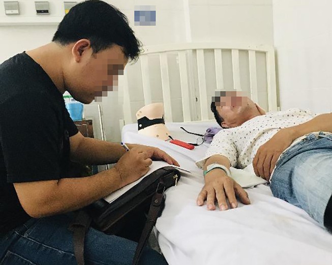 Bị người của công ty thu hồi nợ đánh nhập viện