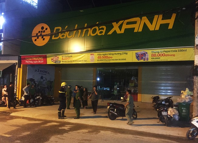 Bách hóa Xanh bị cháy khi chuẩn bị khai trương dịp Tết