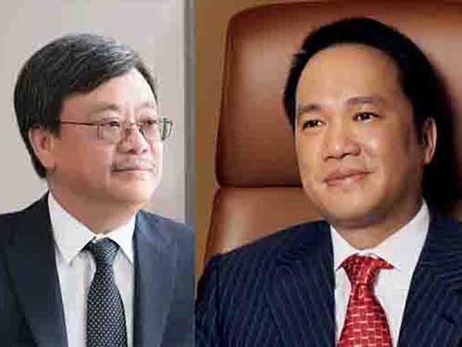 Ông Nguyễn Đăng Quang (trái) và ông Hồ Hùng Anh, hai tỉ phú mới của thế giới. Ảnh: TL