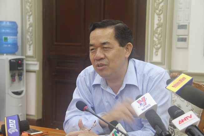 Ông Sử Ngọc Anh, Giám đốc Sở Kế hoạch và Đầu tư TPHCM tại buổi họp báo- Ảnh: N. Phan