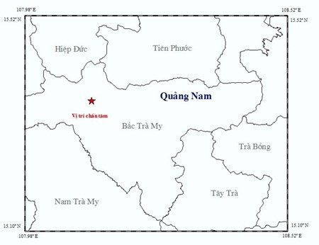 Liên tiếp động đất ở Bắc Trà My, Quảng Nam