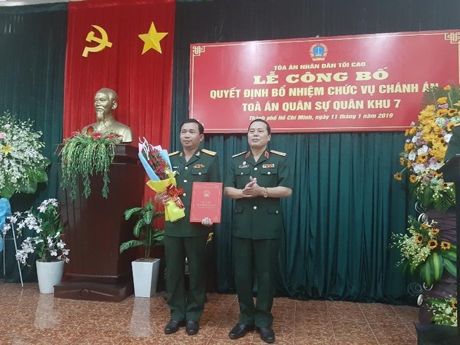 Tòa án Quân sự Quân khu 7 có chánh án mới