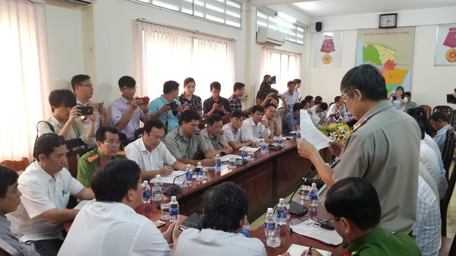 Cà Mau họp báo vụ phóng hỏa đoàn cưỡng chế thi hành án